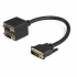 Startech.com Splitter Divisor Compacto de Video DVI-D Macho - DVI-D Hembra, 30cm, Negro  1