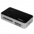StarTech.com Lector de Memoria con Hub USB de 2 Puertos, USB 3.0, Negro/Plata  1