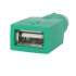 StarTech.com Adaptador PS/2 Macho - USB A Hembra, Verde  3