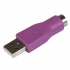 Startech.com Adaptador de Teclado PS/2 Hembra - USB Macho, Morado  1