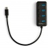 StarTech.com Hub USB 3.0 Tipo C  Macho - 4x USB-A Hembra, 5000 Mbit/s, Negro  4