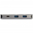 StarTech.com Hub USB-C Macho 2 Puertos USB 3.1 Hembra + 1x USB-C, 1x RJ-45, 10.000Mbit/s, Gris  3