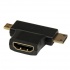 StarTech.com Adaptador en T HDMI Hembra - Mini HDMI o Micro HDMI Macho, Negro  1