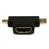 StarTech.com Adaptador en T HDMI Hembra - Mini HDMI o Micro HDMI Macho, Negro  2