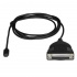 StarTech.com Cable Adaptador de Impresora USB Tipo C Macho - Paralelo DB25 Hembra, 1.83 Metros, Negro  1