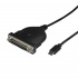 StarTech.com Cable Adaptador de Impresora USB Tipo C Macho - Paralelo DB25 Hembra, 1.83 Metros, Negro  2