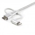 StarTech.com Cable de Carga Certificado MFi Lightning/USB-C/Micro USB Macho - USB A Macho, 1 Metro, Plata, para iPod/iPhone/iPad  4