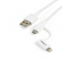 StarTech.com Cable de Carga Certificado MFi Lightning/Micro USB Macho - USB A Macho, 1 Metro, Blanco, para iPod/iPhone/iPad  1
