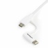 StarTech.com Cable de Carga Certificado MFi Lightning/Micro USB Macho - USB A Macho, 1 Metro, Blanco, para iPod/iPhone/iPad  4