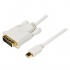 StarTech.com Cable mini DisplayPort 1.2 Macho - DVI-D Macho, 1080p, 90cm, Blanco  1