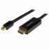 StarTech.com Cable Mini DisplayPort 1.2 Macho - HDMI Macho Ultra HD, 4K, 30Hz, 3 Metros, Negro  1