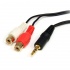 StarTech.com Cable 3.5mm Macho - 2x RCA Hembra, 1.8 Metros, Negro  1