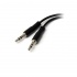 StarTech.com Cable 3,5mm Hembra - 2x de 3,5mm Macho, 13cm, Negro  3