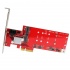 StarTech.com Tarjeta PCI Express Controladora de 2x SSD NGFF M.2 y 2x Puertos SATA III  4