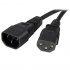 StarTech.com Cable de Poder C13 Macho - C14 Hembra, 60cm, Negro