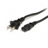 StarTech.com Cable de Poder NEMA 1-15 Macho - IEC 60320 C7, 1.8 Metros, Negro  1