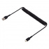StarTech.com Cable Espiral USB-A Macho - USB-C Macho, 1 Metro, Negro  2
