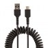 StarTech.com Cable Espiral USB-A Macho - USB-C Macho, 50cm, Negro  2