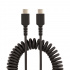 StarTech.com Cable Espiral USB-C Macho - USB-C Macho, 1 Metro, Negro  3