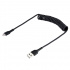 StarTech.com Cable Espiral Lightning Macho - USB A Macho, 50cm, Negro  2