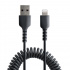 StarTech.com Cable Espiral Lightning Macho - USB A Macho, 50cm, Negro  3