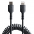 StarTech.com Cable Espiral Lightning Macho - USB-C Macho, 50cm, Negro  3