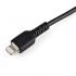 Startech.com Cable de Carga Certificado MFi Lightning Macho - USB A 2.0 Macho, 15cm, Negro, para para iPod/iPhone/iPad  2
