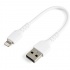 Startech.com Cable de Carga Certificado MFi Lightning Macho - USB A 2.0 Macho, 15cm, Blanco, para para iPod/iPhone/iPad  1
