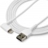 StarTech.com Cable de Carga Certificado MFi USB A Macho - Lightning Macho, 2 Metros, Blanco, para iPod/iPhone/iPad  4