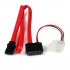 StarTech.com Cable de Poder LP4 Macho - SATA 7-pin Hembra, SlimLine SATA Hembra, 50cm