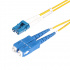 StarTech.com Cable Fibra Óptica Monomodo OS2 LC Macho - SC Macho, Núcleo 9µm, Cubierta 125µm, 3 Metros, Amarillo