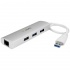 StarTech.com Hub Concentrador de 3 Puertos USB A 3.0 con Adaptador de Red Ethernet Gigabit  1