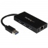 StarTech.com Hub USB A 3.0 de Aluminio con 3 Puertos USB y Adaptador de Red Ethernet Gigabit  1