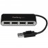 StarTech.com Hub Concentrador USB A 2.0 de 4 Puertos con Cable Integrado, 480 Mbit/s, Negro/Plata  1