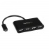StarTech.com Hub Concentrador USB-C, 4 Puertos USB 2.0, 480 Mbit/s, Negro  1