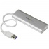 StarTech.com Hub Portátil USB A 3.0 de 4 Puertos con Cable Incorporado, Plata/Blanco  2