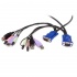 StarTech.com Cable KVM SV215MICUSBA, 2x VGA/4x 3.5mm/4x USB Macho - 1x VGA/2x 3.5mm/2x USB Hembra, 80cm, Negro  3