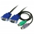 Startech.com Cable KVM Ultra Delgado 3 en 1, 2x PS/2 Macho - 2x VGA Macho, 1.8 Metros, Negro  1