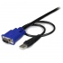 StarTech.com Cable KVM Ultra Delgado 2 en 1, USB/VGA Macho - VGA Macho, 3 Metros, Negro  3