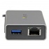 StarTech.com Adaptador Thunderbolt de Red Ethernet Gigabit Externo con Puerto USB 3.0, 13cm, Gris, para MacBook  4