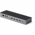 StarTech.com Docking Station USB-C, 5x USB 3.0, 2x HDMI, 2x DisplayPort, 1x RJ45, 1x Thunderbolt, Negro/Plata  2