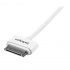 StarTech.com Cable de Carga Dock 30-pin Macho - USB A 2.0 Macho, 1 Metro, Blanco, para iPhone/iPod/iPad  3