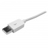 StarTech.com Cable USB A Macho - Apple 30-p Macho, Ángulo Hacia Abajo, 1 Metro, Blanco, para iPod/iPhone/iPad  3