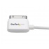 StarTech.com Cable Cargador Conector Dock 30-pin - USB A 2.0, Ángulo Derecho, 1 Metro, Blanco, para iPhone/iPod/iPad  4