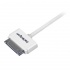 StarTech.com Cable USB A Macho - 30-pin Macho, Ángulo Izquierdo, 1 Metro, Blanco, para iPod/iPhone/iPad  3