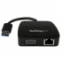 StarTech.com Mini Adaptador Docking Station USB 3.0 para Laptop, Gigabit Ethernet y VGA, Negro  1