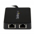 StarTech.com Adaptador 2x USB 3.0 Macho - 2x RJ-45 Hembra, 20cm, Negro  4