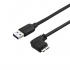 StarTech.com Cable Delgado de Micro USB 3.0, Ángulo Derecho, 50cm, Negro  1