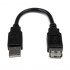 StarTech.com Cable de Extensión USB 2.0 Macho - Hembra, 15cm, Negro  1