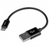 StarTech.com Cable de Carga Certificado MFi Lightning Macho - USB 2.0 Macho, 15cm, Negro, para iPod/iPhone/iPad  2